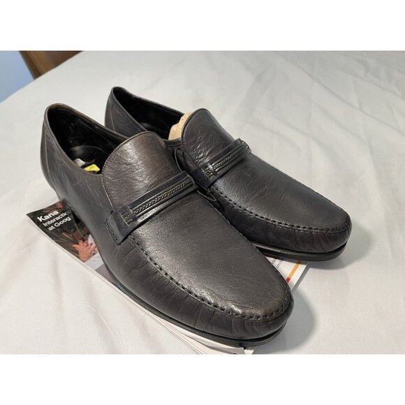 Vintage Florsheim 12 D Black Buckle Loafer Dress Shoe Slip On UNWORN NEW main image 12